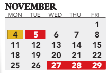 District School Academic Calendar for Keller Day Treatment Center Alt Sch for November 2024