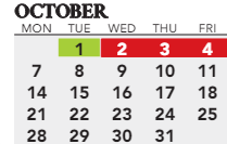 District School Academic Calendar for Dupont Manual High School for October 2024