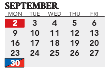 District School Academic Calendar for Jefferson County Traditional Middle Scho for September 2024
