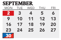 District School Academic Calendar for Ackerly/bingham Guidance Center Spec Ed for September 2024