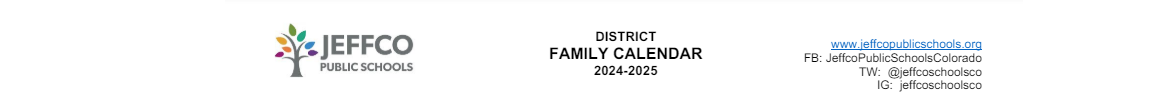 District School Academic Calendar for Interventions Transitional Programs
