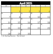 District School Academic Calendar for Fort Herriman Middle for April 2025