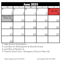 District School Academic Calendar for Fort Herriman Middle for June 2025
