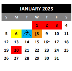 District School Academic Calendar for Mary Lou Hartman for January 2025