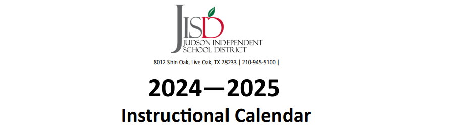 District School Academic Calendar for Judson Learning Acad