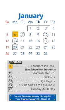 District School Academic Calendar for Eugene Ware Elem for January 2025