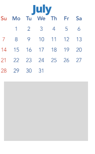 District School Academic Calendar for D D Eisenhower Middle for July 2024