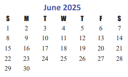 District School Academic Calendar for Loraine T Golbow Elementary for June 2025