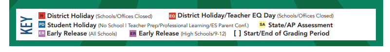 District School Academic Calendar Key for Keller High School