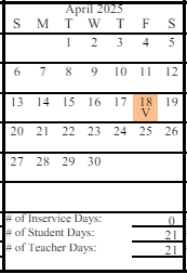 District School Academic Calendar for Homer High School for April 2025
