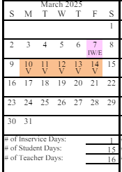 District School Academic Calendar for Seward High School for March 2025