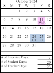 District School Academic Calendar for Moose Pass School for October 2024