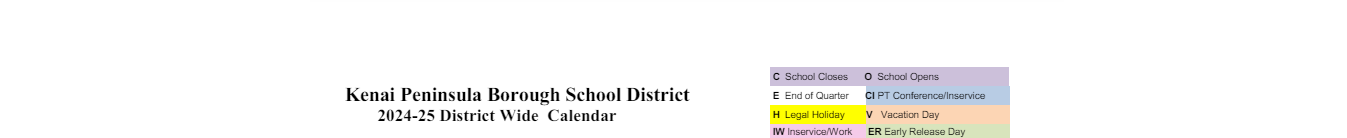 District School Academic Calendar for Moose Pass School