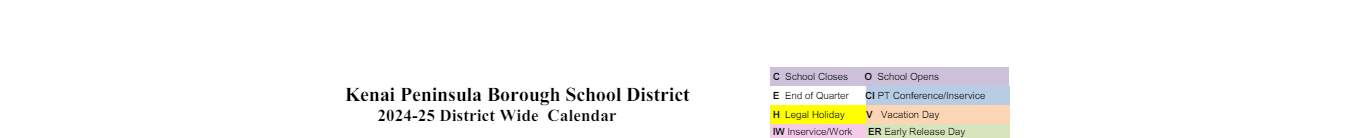 District School Academic Calendar for Connections