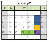 District School Academic Calendar for Forest Park Elementary for February 2025