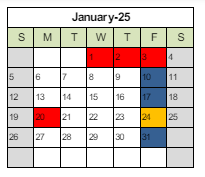 District School Academic Calendar for Wilson Elementary for January 2025