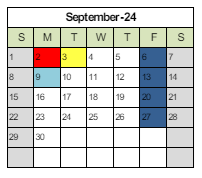 District School Academic Calendar for Jefferson Elementary for September 2024