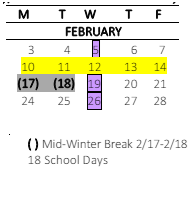 District School Academic Calendar for Glenridge Elementary for February 2025