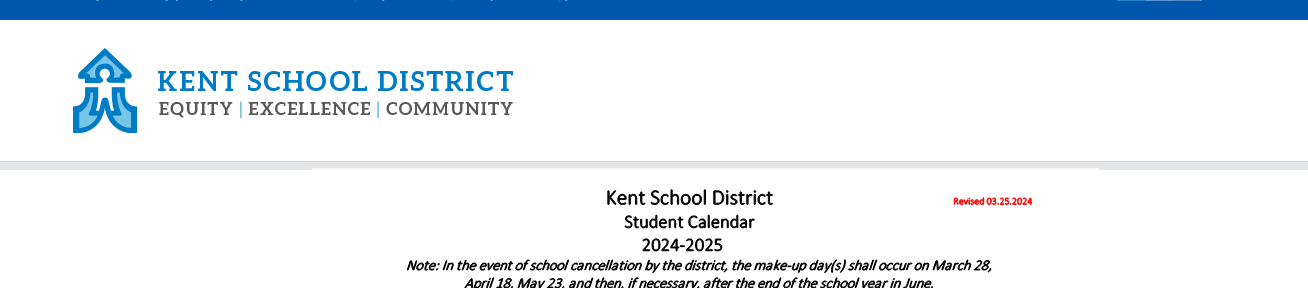 District School Academic Calendar for Glenridge Elementary