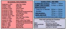 District School Academic Calendar Legend for Northkey Com Care Intensive Services