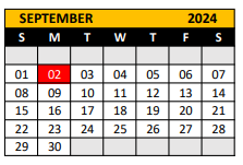 District School Academic Calendar for Nolan Middle School for September 2024