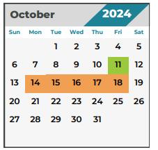 District School Academic Calendar for Wunderlich Intermediate for October 2024