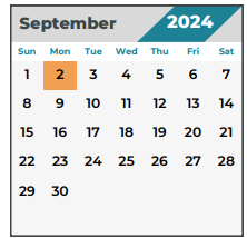 District School Academic Calendar for Klenk Elementary for September 2024