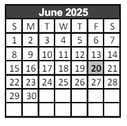 District School Academic Calendar for Ernest Gallet Elementary School for June 2025