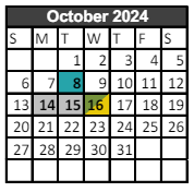 District School Academic Calendar for Ossun Elementary School for October 2024
