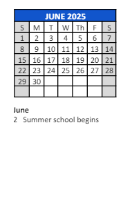 District School Academic Calendar for Kolling Elementary School for June 2025