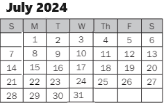 District School Academic Calendar for Best Night School for July 2024