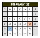 District School Academic Calendar for Shawnee Elementary School for February 2025