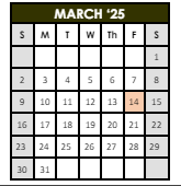 District School Academic Calendar for Shawnee Elementary School for March 2025