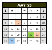 District School Academic Calendar for Shawnee Elementary School for May 2025