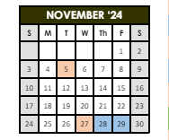 District School Academic Calendar for Shawnee Elementary School for November 2024