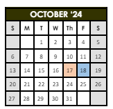 District School Academic Calendar for Shawnee Elementary School for October 2024