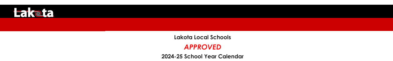 District School Academic Calendar for Shawnee Elementary School