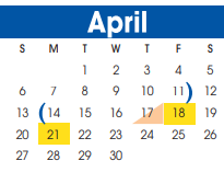 District School Academic Calendar for Terry High School for April 2025