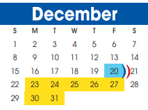 District School Academic Calendar for Smith Elementary for December 2024