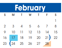 District School Academic Calendar for George Junior High for February 2025