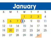District School Academic Calendar for Travis Elementary for January 2025