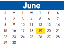District School Academic Calendar for Bess Campbell Elementary for June 2025