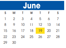 District School Academic Calendar for Travis Elementary for June 2025