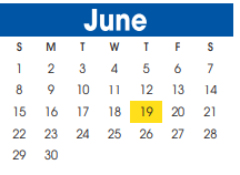 District School Academic Calendar for Community Ctr for June 2025