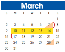 District School Academic Calendar for Lamar Junior High for March 2025