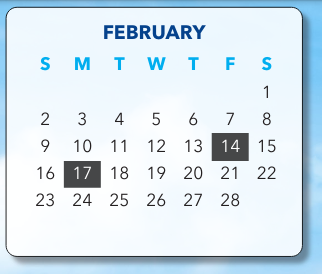 District School Academic Calendar for Eastern High School for February 2025