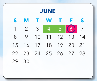 District School Academic Calendar for Eastern High School for June 2025