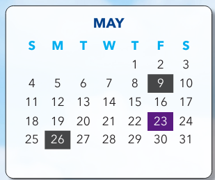 District School Academic Calendar for Eastern High School for May 2025