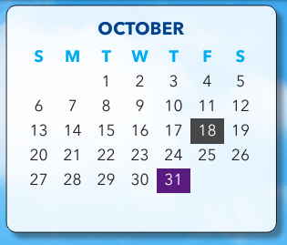 District School Academic Calendar for Eastern High School for October 2024