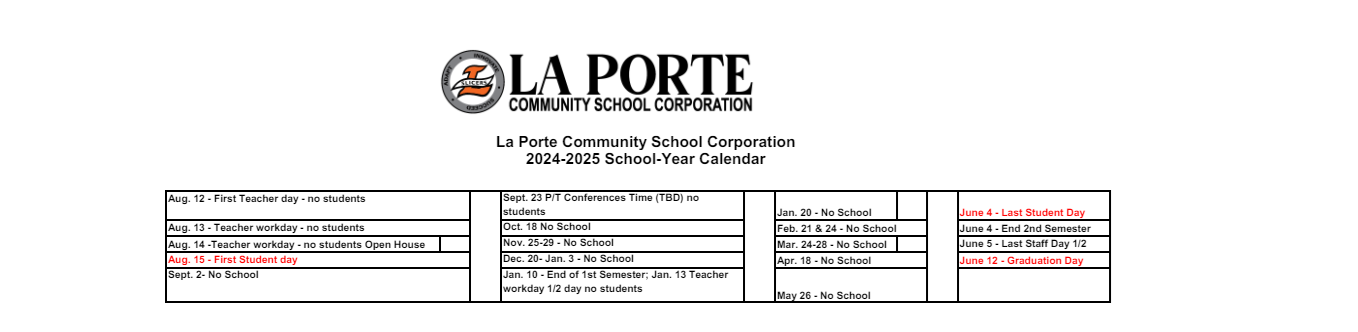 District School Academic Calendar Key for Paul F Boston Middle School